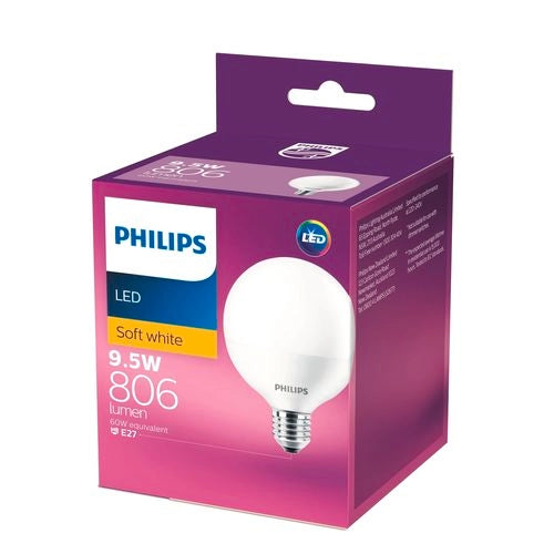 Philips 9.5W 806lm G93 Warm White E27 LED Globe