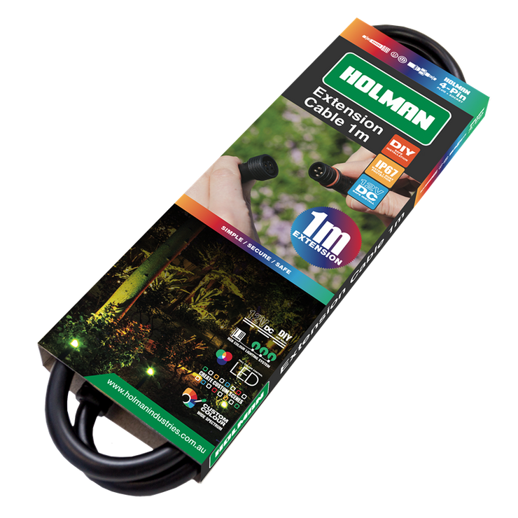 Holman RGB Colour Garden Light Extension Cable - 1m /2m/ 5m/ 10m