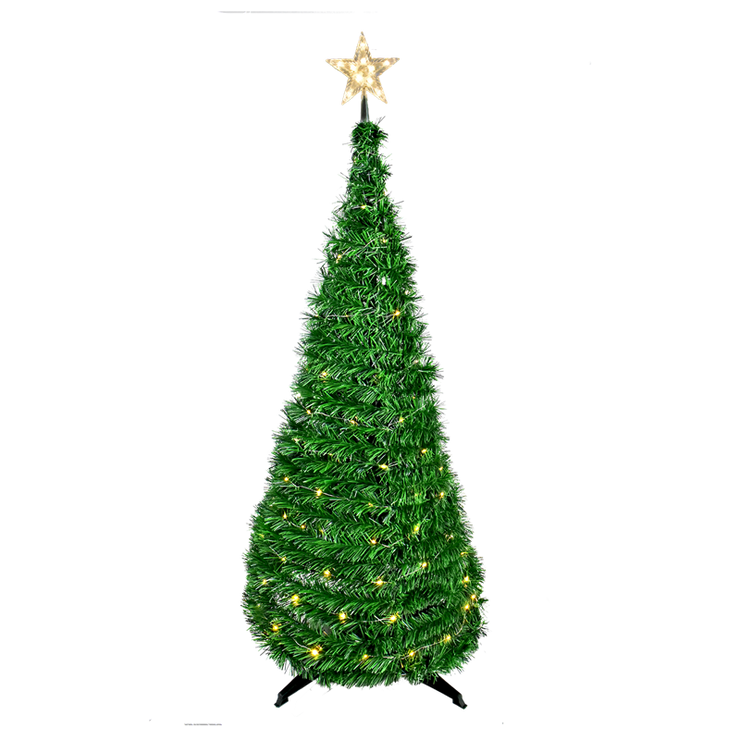 Click Collapsible 120 LED Light Up Christmas Tree