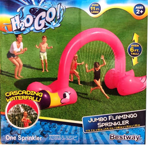 Bestway 3.4 x 1.1 x 1.9m  Inflatable Jumbo Pink Flamingo Sprinkler