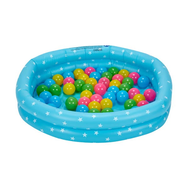 Inflatable 2 Ring Pool - Blue / Size 17cm (H) x 85cm (Dia)