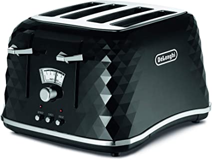 Delonghi Brilliant 4 Slice Design Toaster - Black /CTJ4003BK