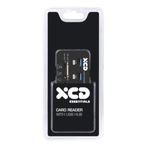 XCD 3 Port USB 3.0 Hub with Card Reader - XCDESSCRHBK / 20cm USB Cable