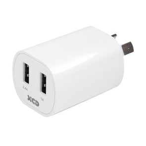 XCD Essentials 3.4A Dual USB Wall Charger - XCDDWC34A / Multi-Circuit Protection