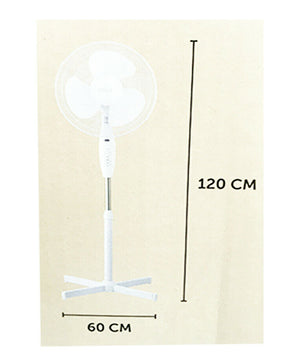 Click 40cm Pedestal Fan 3 Speed/Remote Control/Timer with Sleep Mode/Oscillating - TheITmart
