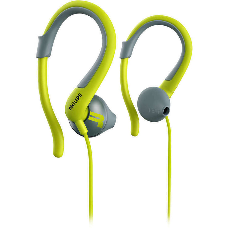Philips SHQ1250T ActionFit Sports Headphones/3.5mm/13.6mm Drivers Earphones GRN - TheITmart