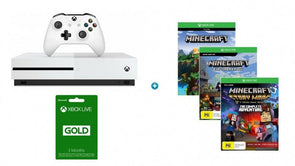 Xbox One S 500GB +Halo Wars 2/Minicraft Full game/ Xbox Live Gold Trial 3 months - TheITmart