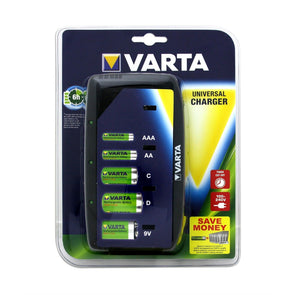 Varta Universal Battery Charger/for AA, AAA, C, D 9V Batteries Charger/Recharge - TheITmart