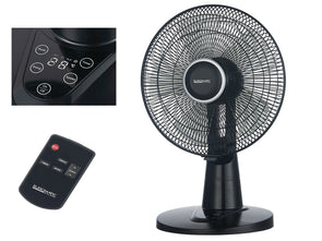 Euromatic 30cm Desk Fan/DC Motor/9 Speed/LCD Touch Panel/Remote Control/Timer - TheITmart