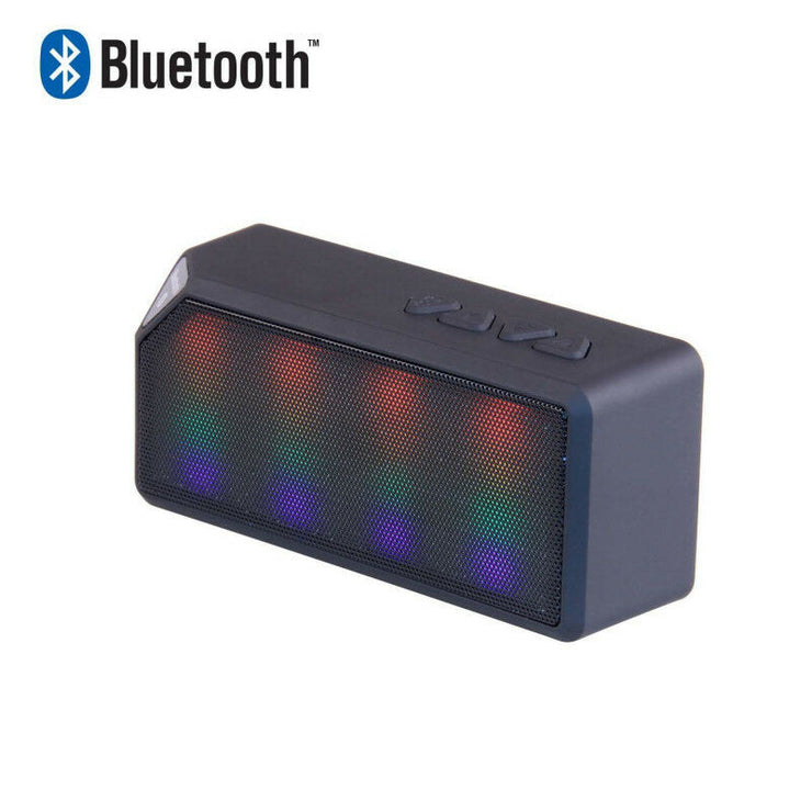Laser Led Bluetooth Ultra-Portable Speaker USB Aux Fm Radio - TheITmart