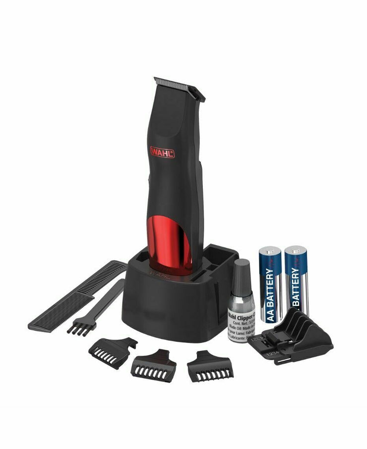 Wahl Precision Beard Trimmer AA Battery/Self-Sharpening Blades/6 Position Guide - TheITmart