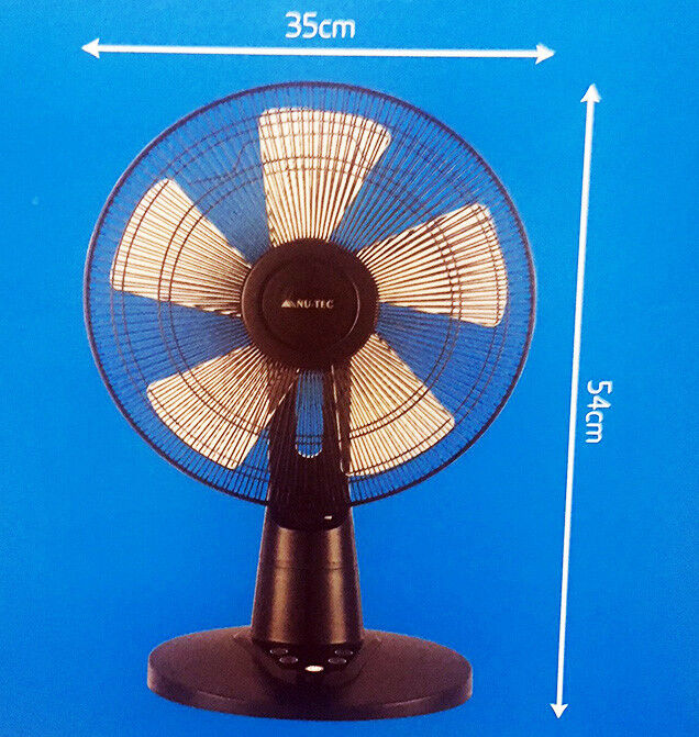 Moritte 30cm DC Desk Fan 9 Speed Settings/Touch Control Panel/8h Timer/Remote - TheITmart
