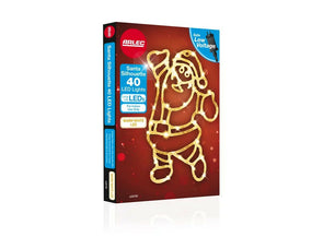 Arlec 3M  Low Voltage Santa Indoor Silhouette With 40 Warm LEDs Festive Decore - TheITmart