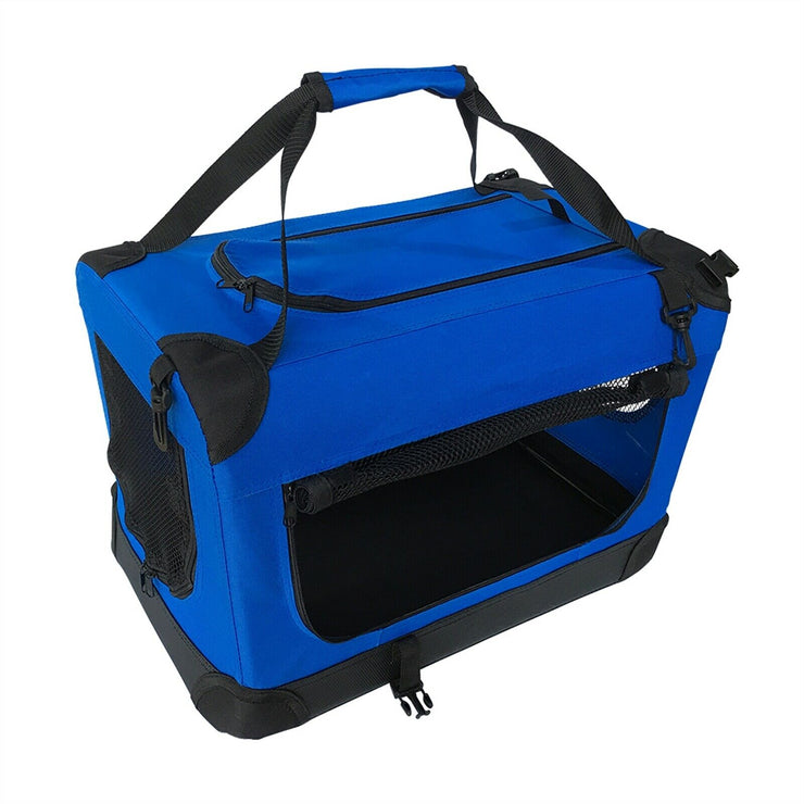 Lazypets 510 x 330 x 330mm Small Pet Carrier Lightweight Steel Frame/Polyester - TheITmart