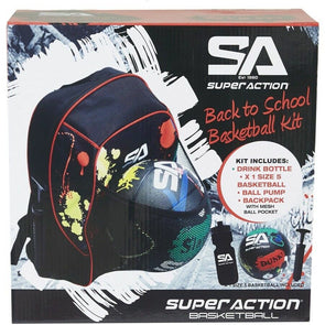 Super Action Back To School Basketball Kids Kit/Backpack//Ball Pump/Drink Bottle - TheITmart