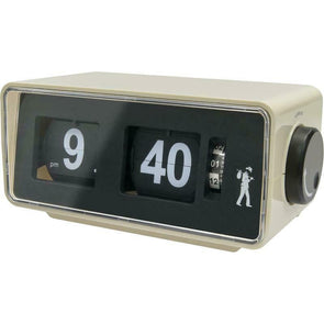 Retro Flip Alarm Clock Radio Snooze Button/Speaker/Mains or Battery FM Radio - TheITmart