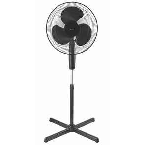 40cm Black Pedestal Fan/3 Speed/Oscillating/Adjustable Height/Safety Grill Black - TheITmart