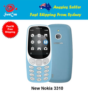 Brand New Nokia 3310 3G - Azure Aussie Stock with FM Radio Optus Locked - TheITmart