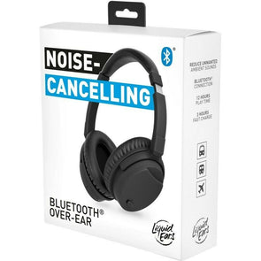 Liquid Ears Active Noise Cancelling Bluetooth Over-Ear Headphones - Black - TheITmart