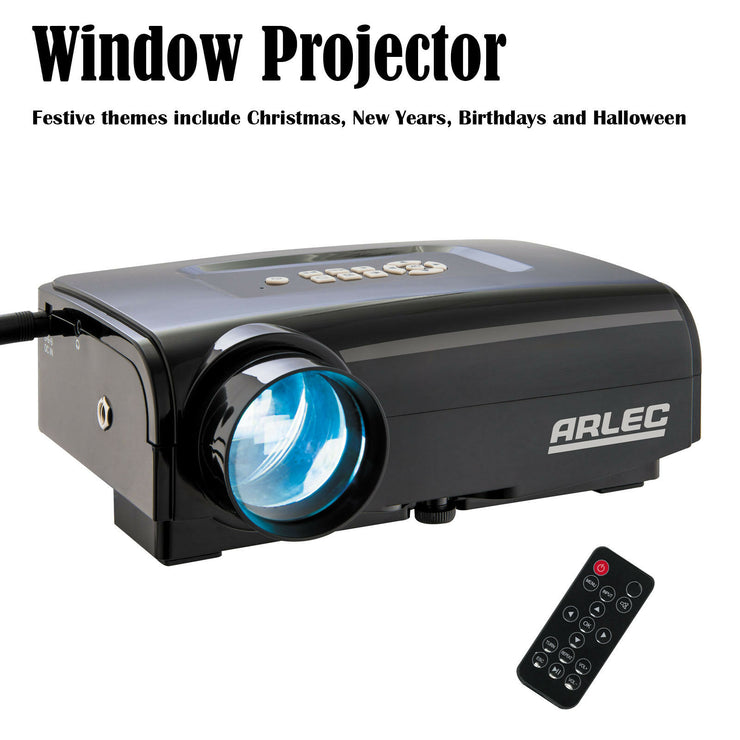 Arlec Window Projector Kit 30w Speaker Christmas NY Birthdays Halloween Themes - TheITmart