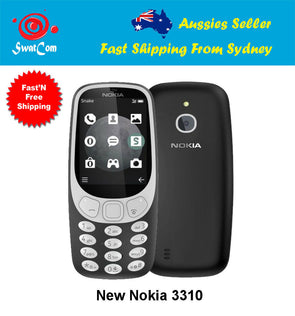 Brand New Nokia 3310 3G -  Aussie Unlocked Stock with FM Radio Charcoal colour - TheITmart