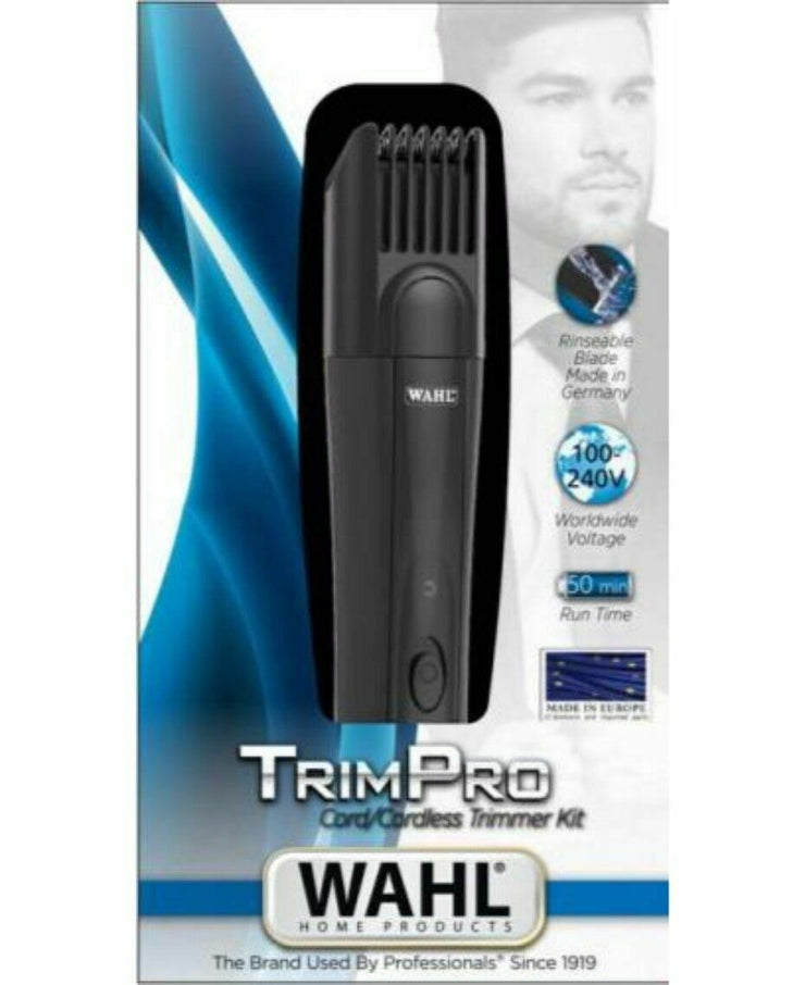 Trim Pro Beard Trimmer/7 Cutting Lengths/Washable Blades/Rechargeable/Cord/Cordl - TheITmart