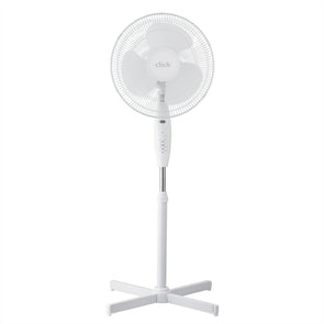 Click 40cm Pedestal Fan 3 Speed/Remote Control/Timer with Sleep Mode/Oscillating - TheITmart