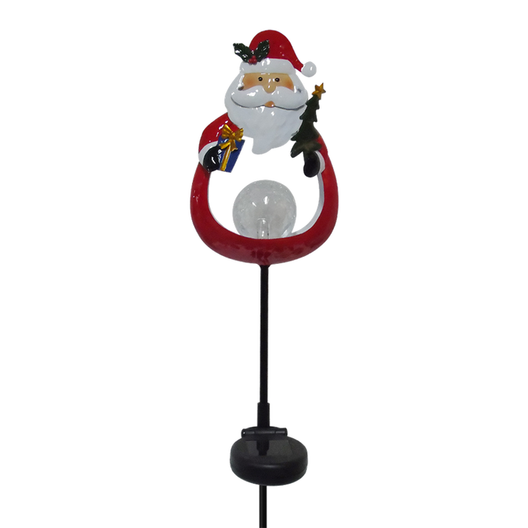 Click Festive Santa Solar LED Stake Light