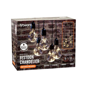 Lytworx Festoon Chandelier Battery Operated Party Light - 5 Pack