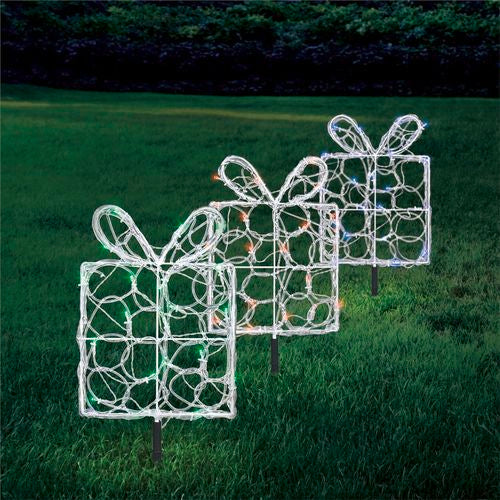 Lytworx 3 pack Solar Gift Box Garden Stakes