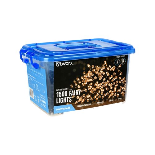 Lytworx 150m Low Voltage Warm White Solar Fairy Lights - 1500 Pack