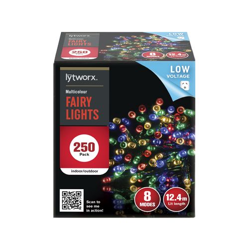 Lytworx  Low Voltage 250 LED Fairy Lights - Multicolour