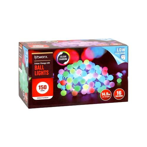 Lytworx 150 LED Colour Change Ball Lights - Suitable for Indoor & Outdoor