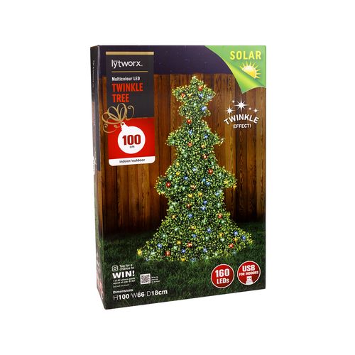 Lytworx 160 LED Multicolour Solar Twinkle Tree