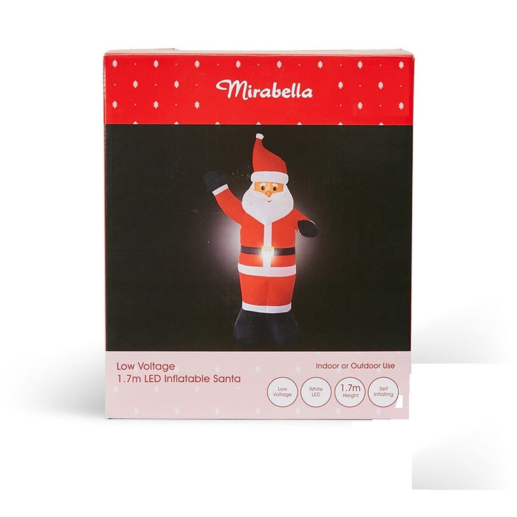 Mirabella Christmas 1.7m height Inflatable Santa / Low Voltage / White LED