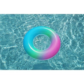 Bestway 91cm Rainbow Inflatable Pool Ring / Safety Valve