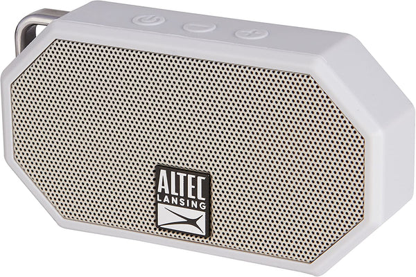 Altec Lansing IMW257-AB H20 Bluetooth Speaker - White /IP67/Rugged Design/AUX/Clip
