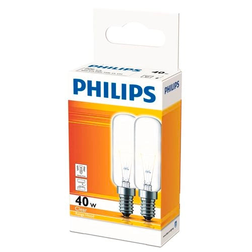 Philips 40W E14 T25l Tubular Rangehood Appliance Globe - 2 Pack