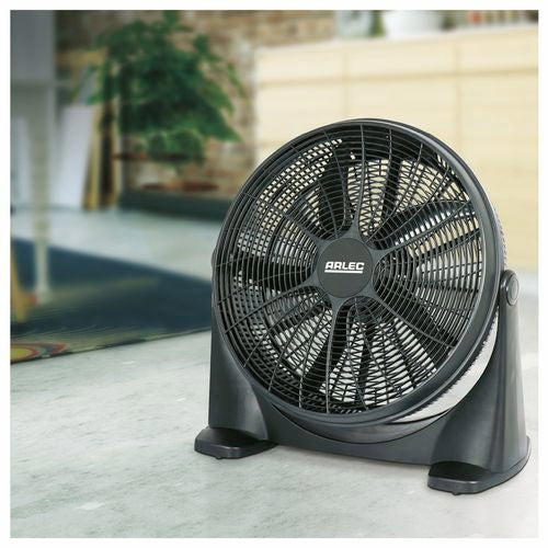 Arlec Black 50cm High Velocity Floor Fan ABF200 / 90 Degree Pivot Vari