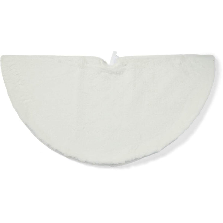 Christmas Faux Fur Tree Skirt - White