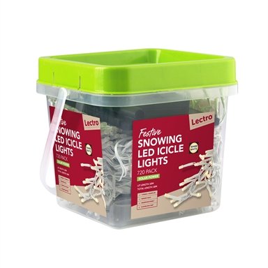 Lytworx 10m 720 LED Warm White Snowing Solar Icicle Lights