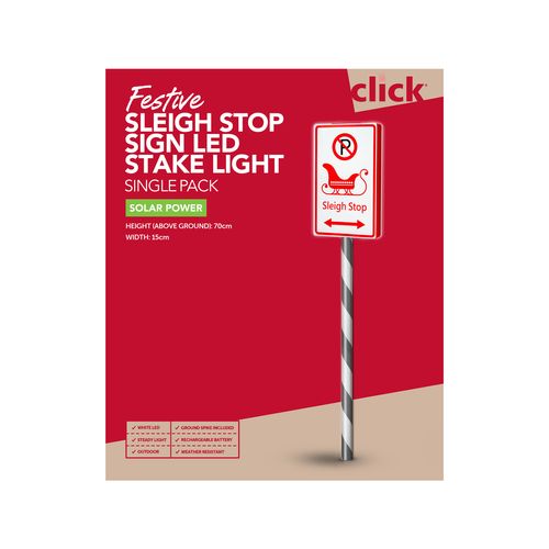 click Solar 70cm Sleigh Stop LED Garden Light