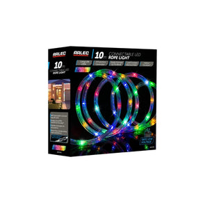 Arlec 10m Festive LED Light Rope 8 Functions Memory Hold / Indoor & Outdoor