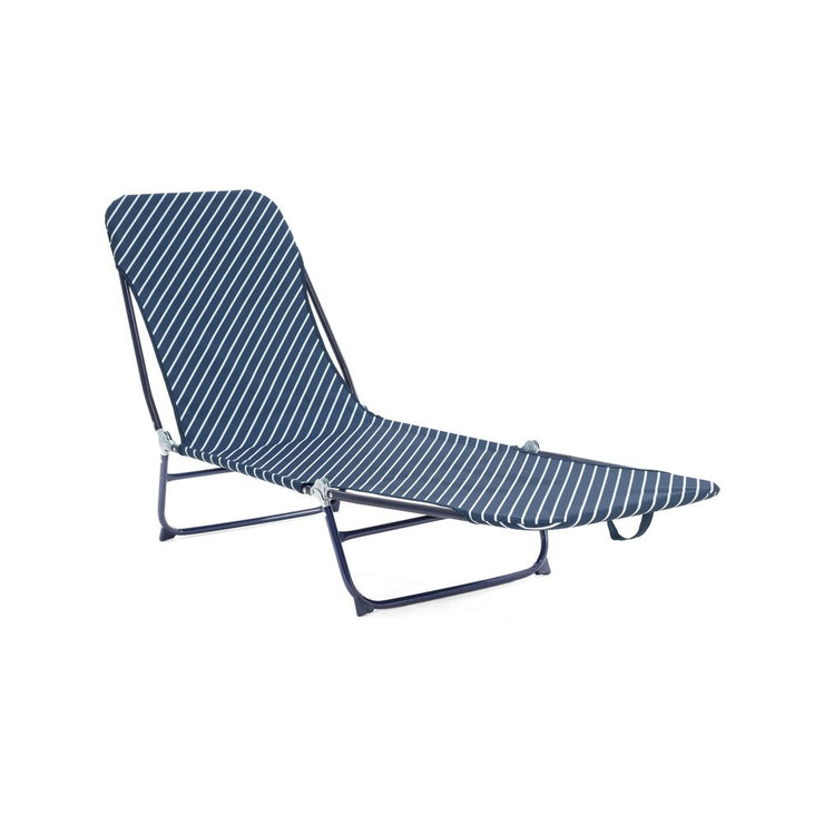 Marquee Navy Folding Strong Steel Sun Lounge/ Size 55cmW x 1.82mD x 24cmH