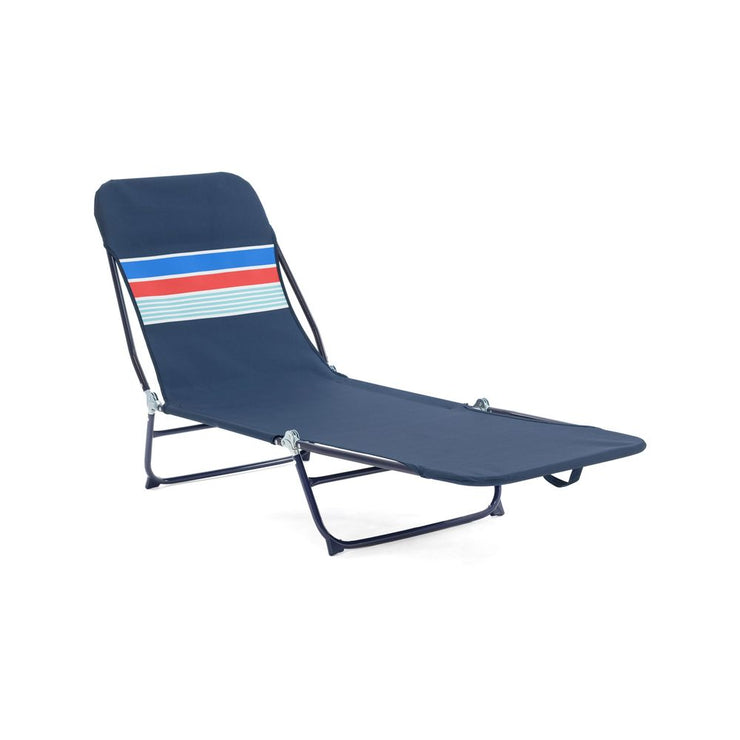 Marquee Stripe Folding Sun Lounge/ Size 55cm x 1.82m x 24cm/Strong Steel Frame