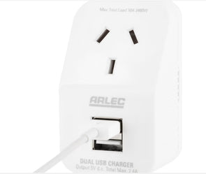 Arlec Compact Charger with Main Power Outlet