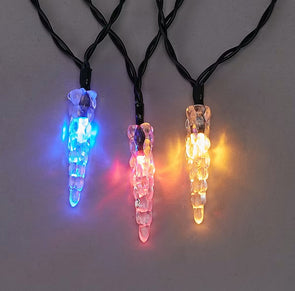 Low Voltage 25 Multicolour LED ICICLE String Lights/Indoor & Outdoor