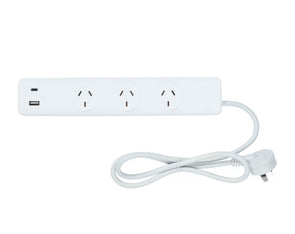 Arlec 3 Outlets 2 USB A&C Powerboard