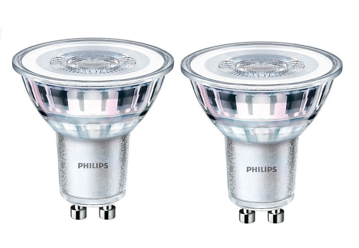 Philips 2 Pack 4.6w GU10 LED Globe - Cool White