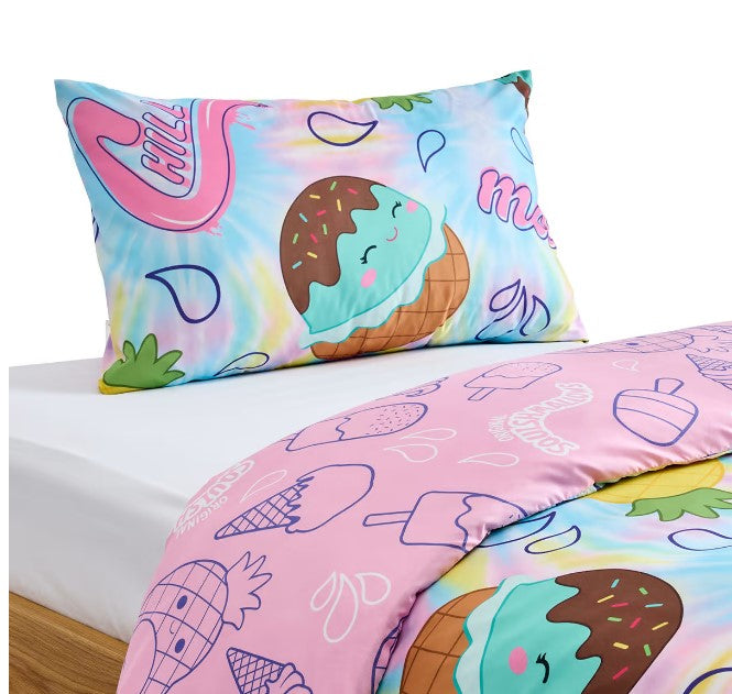 Squishmallows Quilt Cover Set Single Bed/Exclusive design TheITmart